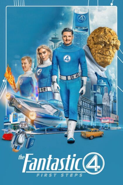 The Fantastic 4 First Steps 2025 poster